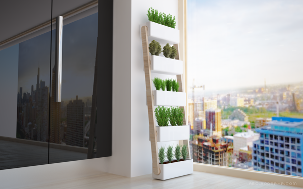 木质楼梯式鲜花床---酷图编号2