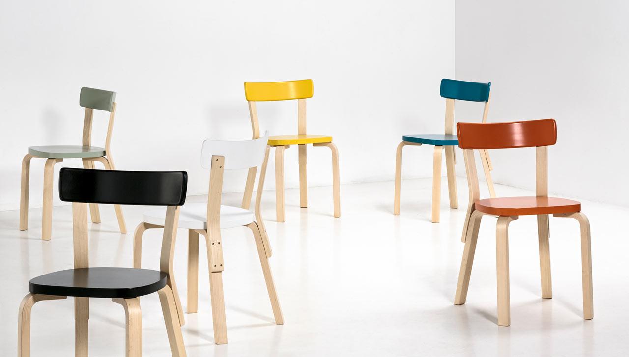 Artek Paimio阿尔捷克拜米椅-椅子颜色有黑,白,绿,橙,蓝绿色和黄色。---酷图编号1092275