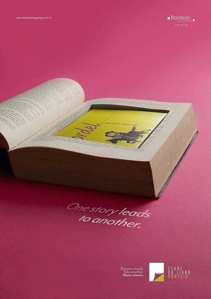 分享故事-一个故事引出另一个故事-Ponteio Book Club阅读俱乐部平面广告图片