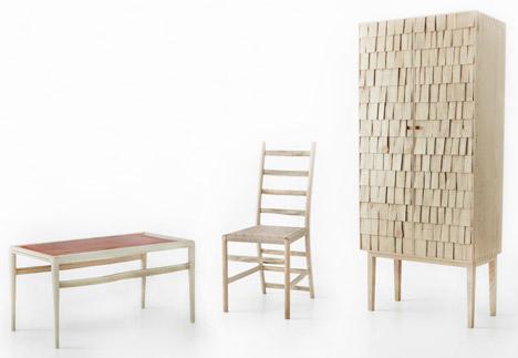 板条椅子,茶几和凳子,以及摇橱柜和餐具柜-英国设计师塞巴斯蒂安考克斯作品---酷图编号1094378