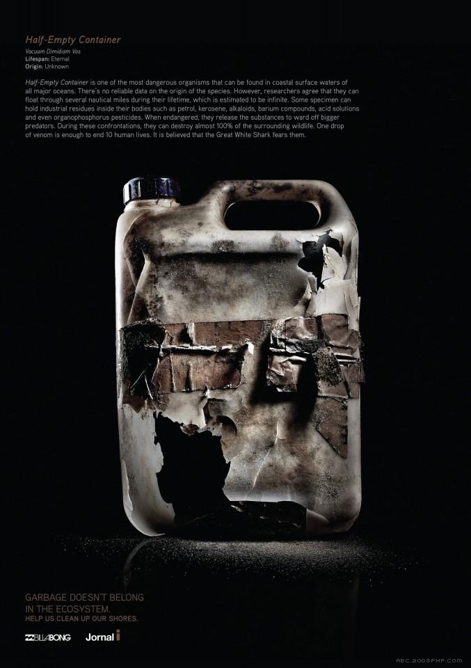 垃圾不属于生态系统-请帮助我们清理我们的海岸-海洋环境保护公益平面广告---酷图编号3