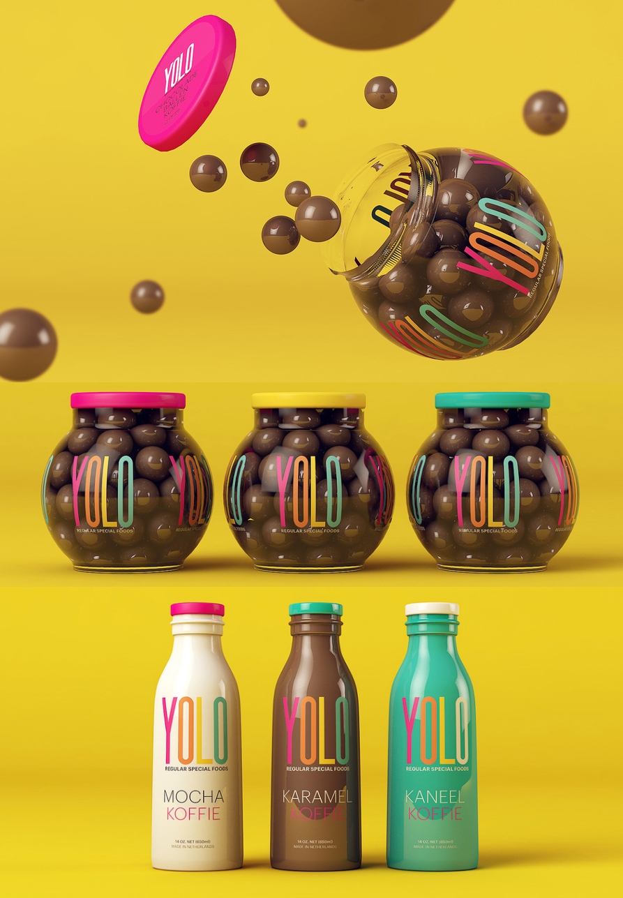 嬉戏的乐趣-YOLO糖果包装-丰富的五颜六色纹理来诠释品牌本质图片