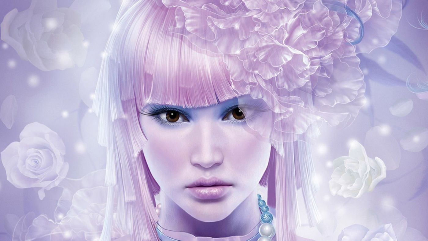 女人的美丽紫色梦图片