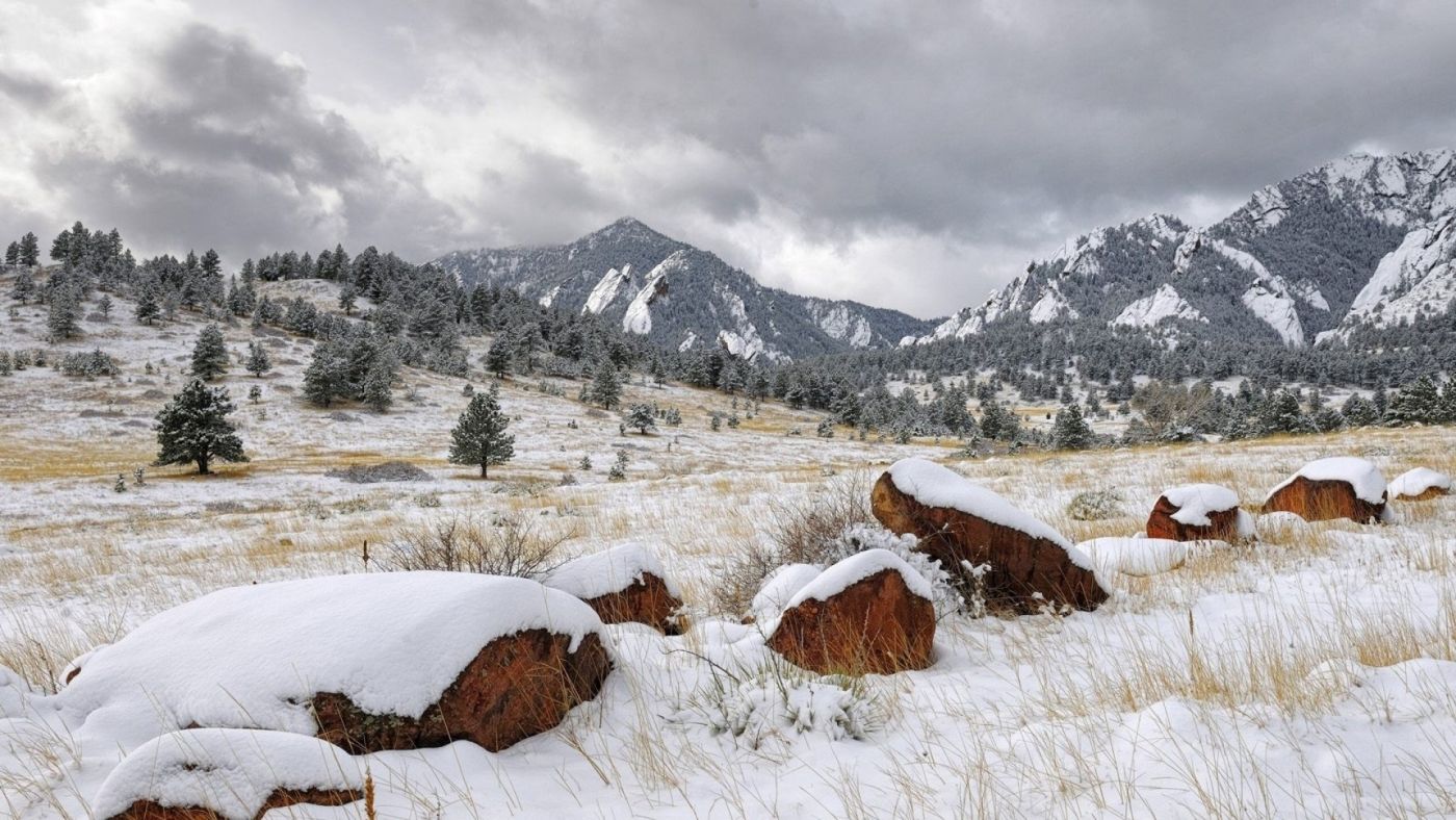 雪山植被壁纸图片
