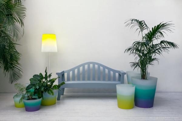 一个独特的花盆灯具-自下而上比较轻,每个边界是手工完成---酷图编号3