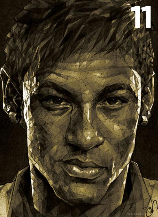 Ahead of the Game - Series-菱形几何图形人像插画---酷图编号1