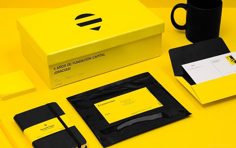 Fundación Capital时尚黄黑品牌设计---酷图编号7