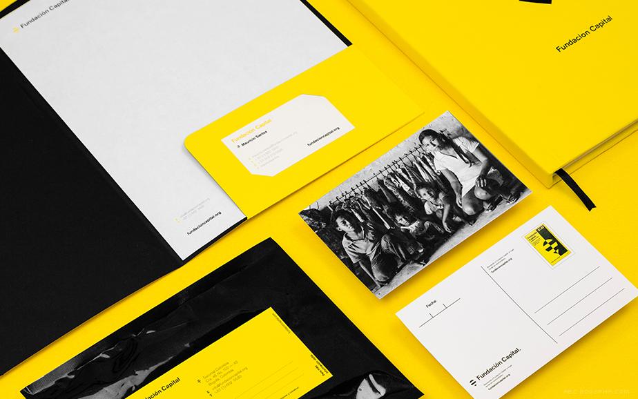 Fundación Capital时尚黄黑品牌设计---酷图编号2