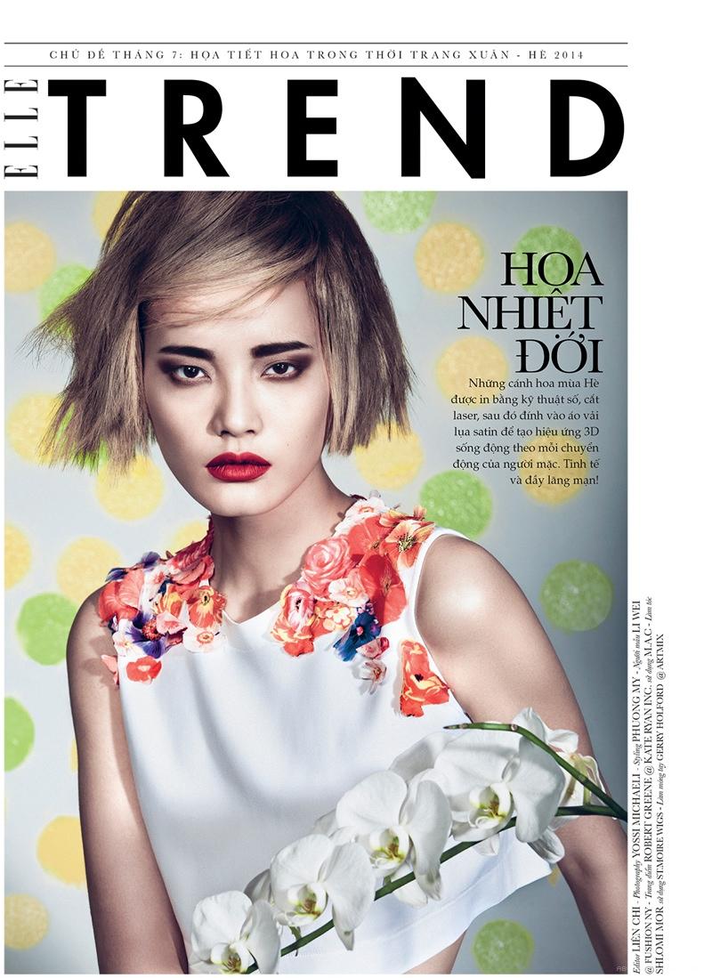 Elle越南美女-红蓝色灰结合的发型,大展夏季潮流趋势---酷图编号4