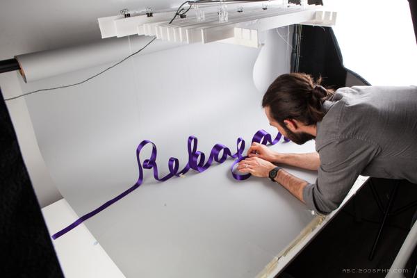 Ribbon sale紫色绸缎字设计---酷图编号10