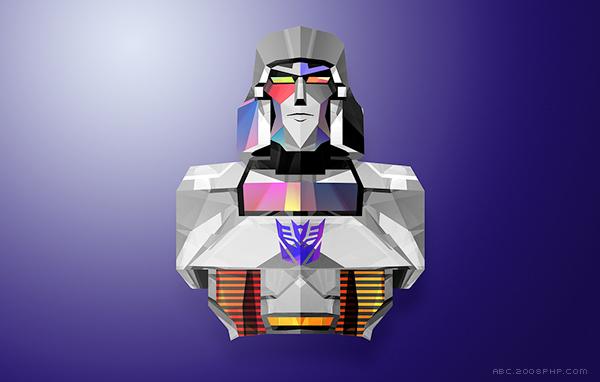 Helmetica-立体几何机器人插画---酷图编号3