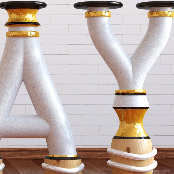 PLAY-3D水管柱形字母设计---酷图编号4