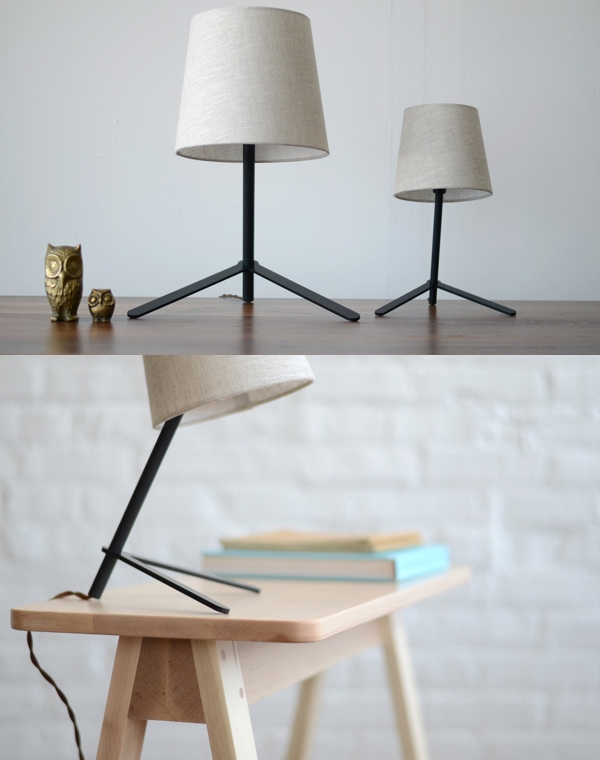 Tokyo I & II台灯设计-令人愉快的温暖光芒,脖子和腿都是用回收的钢组成,轴和颈部角度可调,给您完美的姿态与角度封面大图