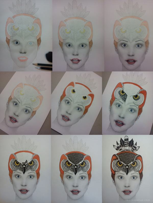 动物头人像插画---酷图编号6