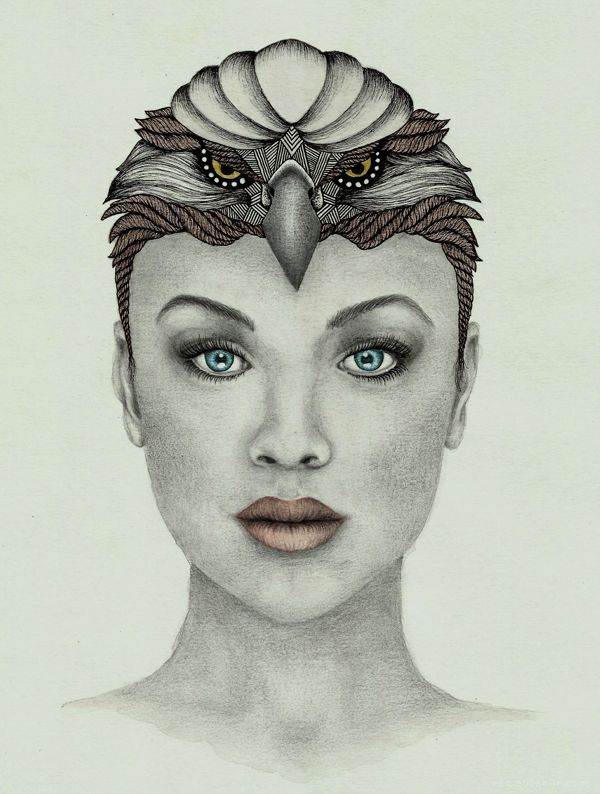 动物头人像插画---酷图编号5