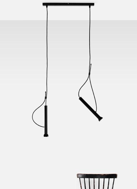 火炬吊灯-悬挂在天花板上,看起来像一个手电筒-来自比利时Quentin de设计师作品---酷图编号7