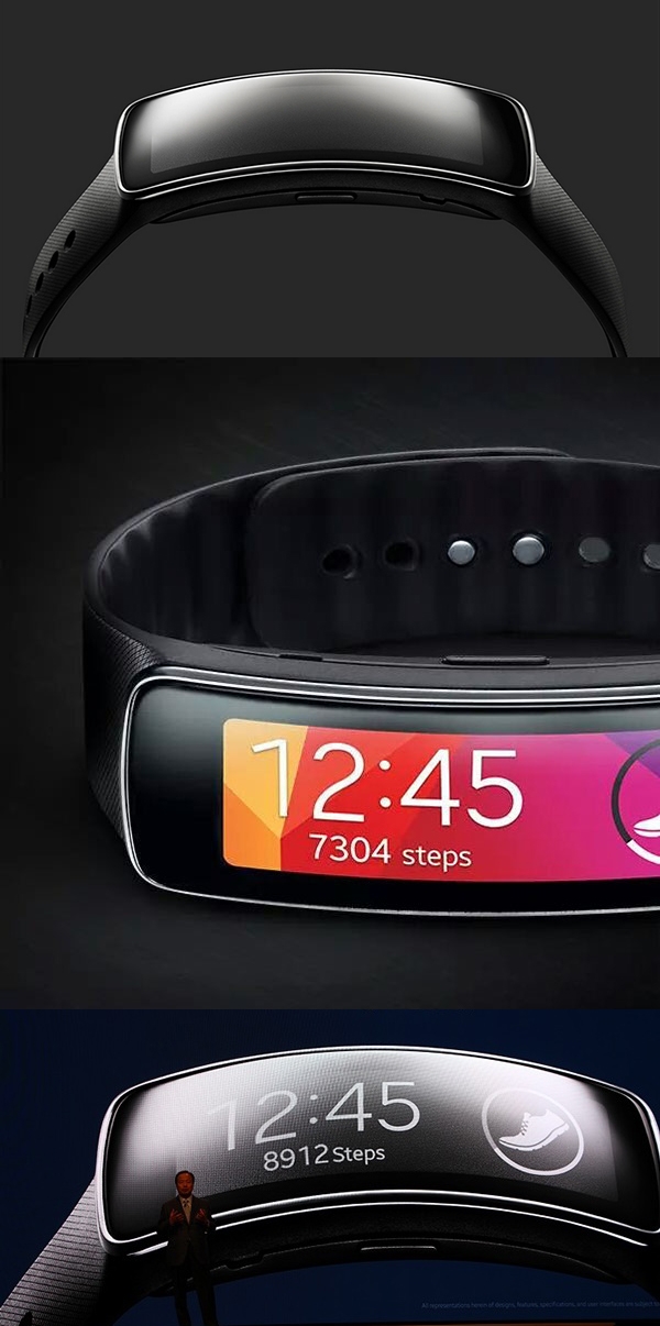 三星Samsung Gear Fit穿戴式设备设计-荣获2014移动世界大会最佳移动设备图片