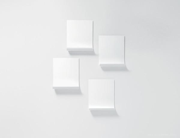 看起来比钢更柔软的白色家具收藏-给人的印象是,软和灵活的。收集包括三条长凳,椅子,一件外套站,小桌子,和一些货架,每一个细节,似乎不可能用钢---酷图编号3