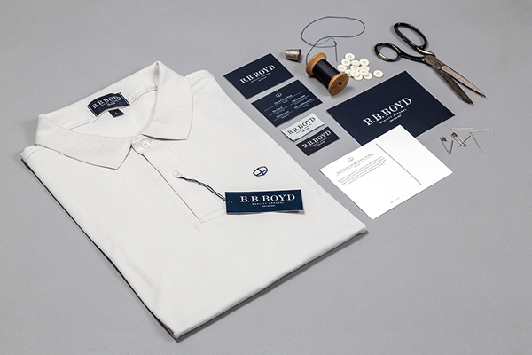 永恒的美感和传统的B.B. Boyd服装品牌设计-品牌标识采用了先进的排版系统,大胆又抽象的几何符号,精致色彩和独特象征---酷图编号4