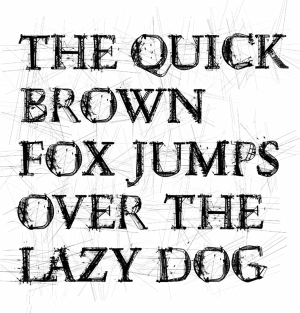 Garamond Powerline交叉电力线字母排版设计---酷图编号24