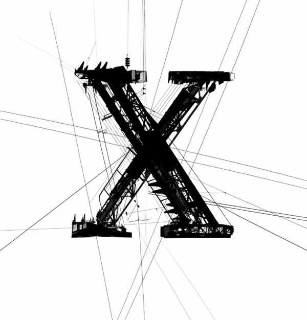 Garamond Powerline交叉电力线字母排版设计---酷图编号21