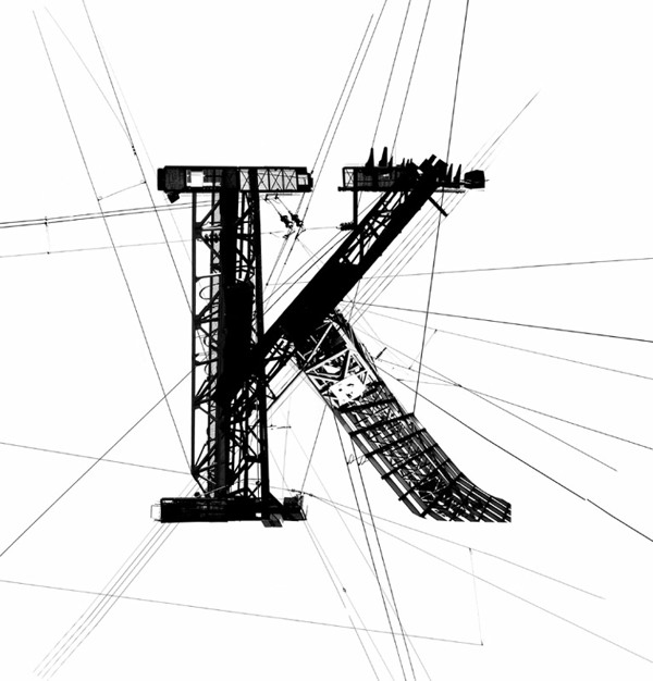 Garamond Powerline交叉电力线字母排版设计---酷图编号8