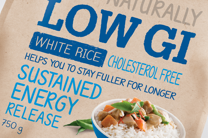 质朴的SunRice大米包装设计-各种手写风格字体和蔬菜风格调色板---酷图编号2