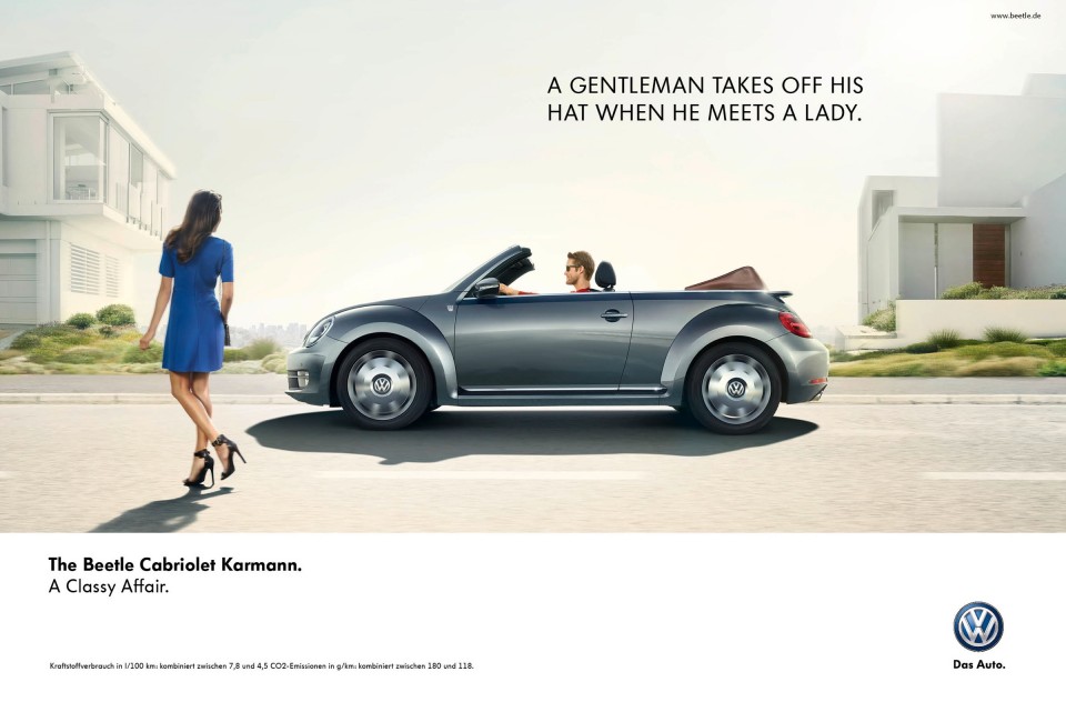 一个绝佳的事-大众甲壳虫敞篷车卡曼Karmann平面广告---酷图编号2