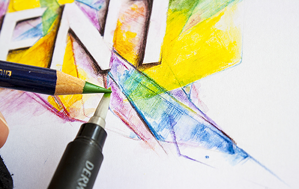 DERWENT-水溶性铅笔素描豹插画---酷图编号11