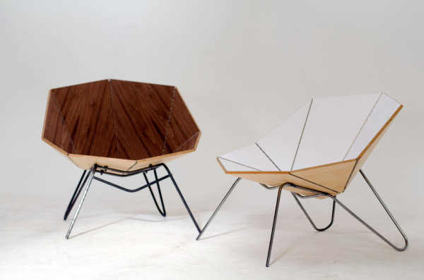 现代折纸般剪切折叠家具-灵感来自纸工艺,折叠简单的形状就可以创造凉爽雕塑形式---酷图编号7