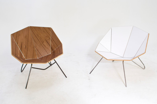 现代折纸般剪切折叠家具-灵感来自纸工艺,折叠简单的形状就可以创造凉爽雕塑形式---酷图编号2