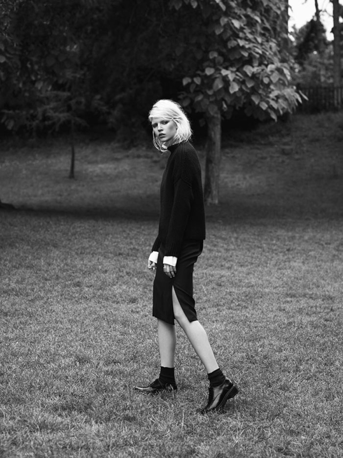 伊万・哈里-懒散的面料,高贵休闲的软单件-Vamp杂志封面黑白人像---酷图编号5