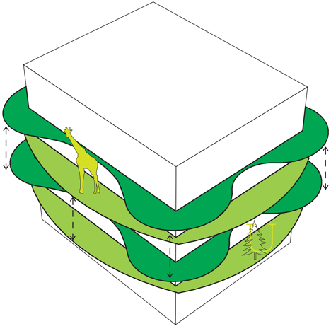 巴黎白色波浪阳台公寓建筑-纹波层在其最宽处3.2米,甲板有30平方米邻客---酷图编号1107926