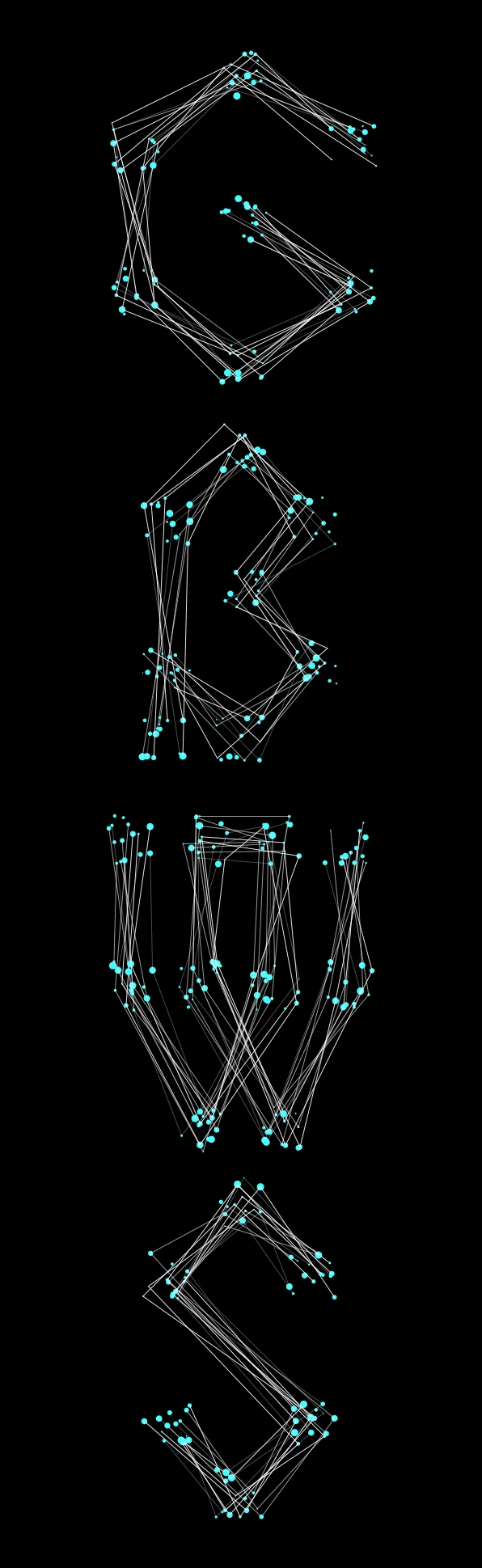 Experimental二维立体字母GIF动画设计图片