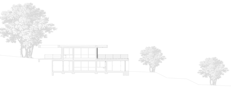德国山腰混凝土两层楼别墅建筑-附近有城堡废墟,白色的现浇混凝土外墙,含四间卧室,大地的延伸,镶嵌在山水感觉---酷图编号15
