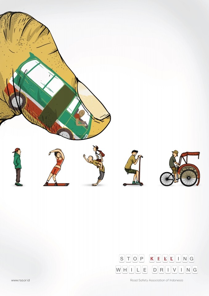 印尼交通安全协会平面广告图片