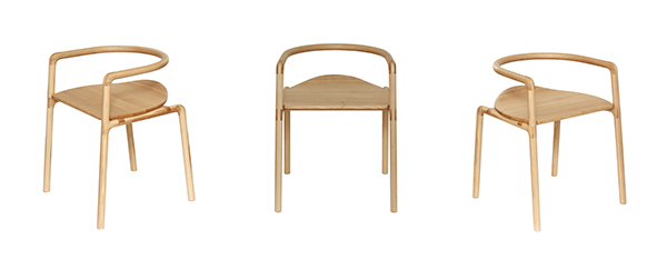 FUNAMBULE弯曲灰光油椅子设计-靠背和扶手被两个前脚接合到整个整体,既坚固又非常轻---酷图编号1113498