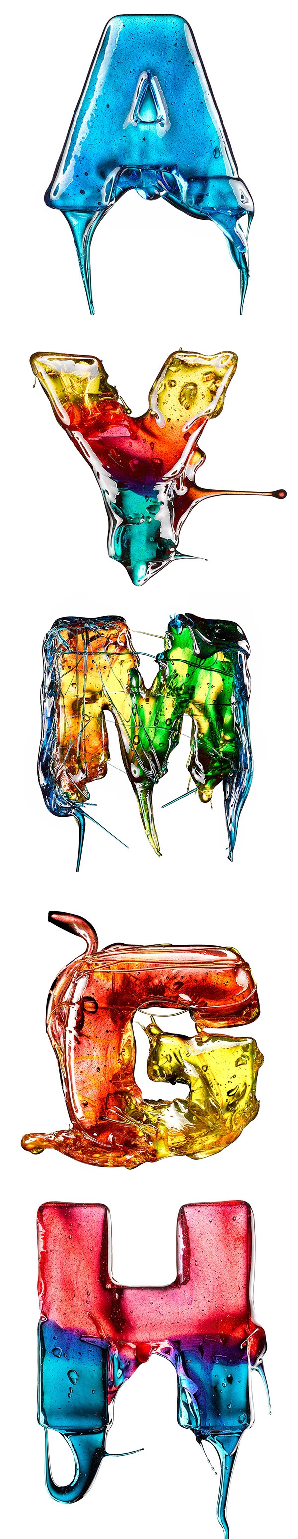 糖果拔丝字母图片