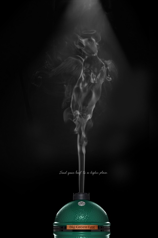 烟雾抽象艺术-Big Green Egg平面广告---酷图编号1