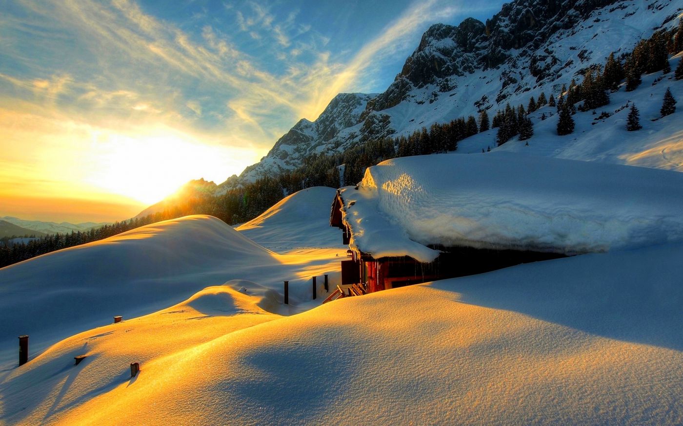 高清晰美冬雪景桌面壁纸下载 手机移动版