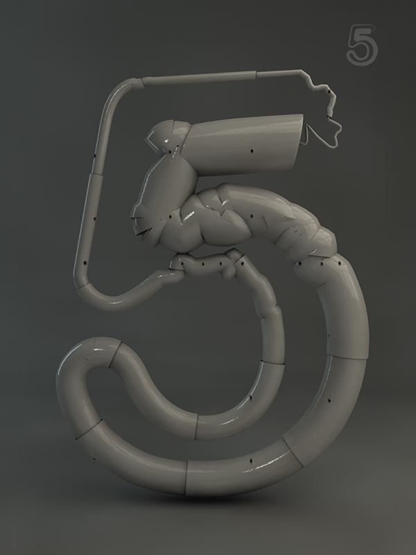 Grow typography-亮晶晶的水管字体设计---酷图编号34