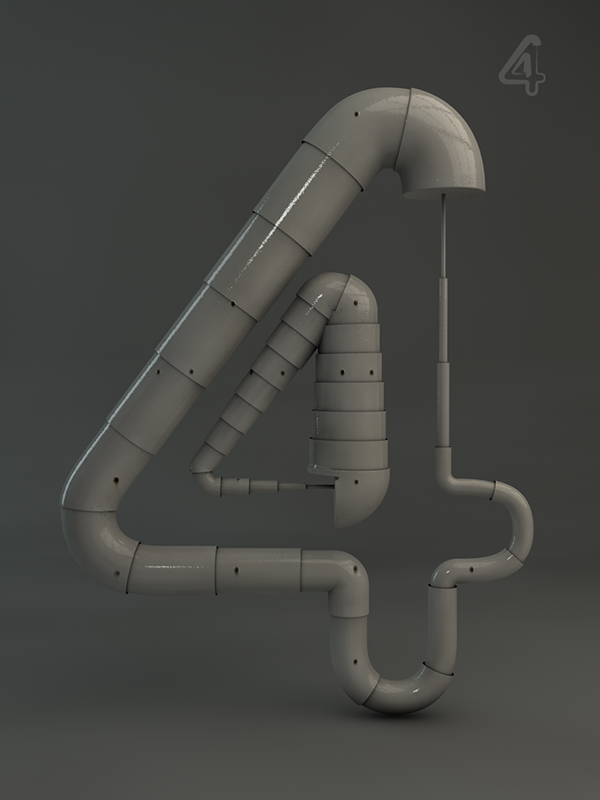 Grow typography-亮晶晶的水管字体设计---酷图编号33