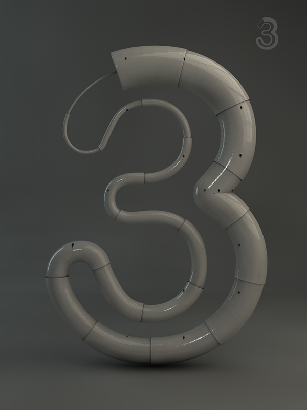 Grow typography-亮晶晶的水管字体设计---酷图编号32