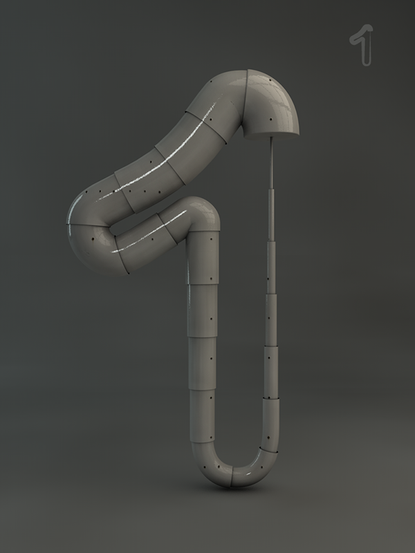 Grow typography-亮晶晶的水管字体设计---酷图编号30