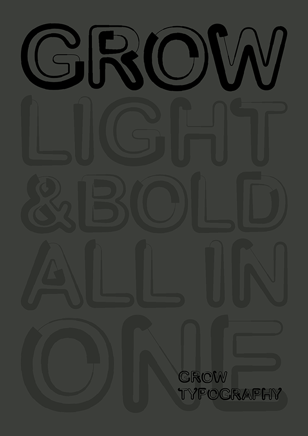 Grow typography-亮晶晶的水管字体设计---酷图编号29