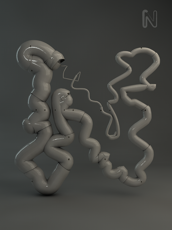 Grow typography-亮晶晶的水管字体设计---酷图编号24