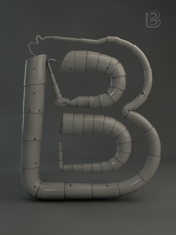 Grow typography-亮晶晶的水管字体设计---酷图编号13