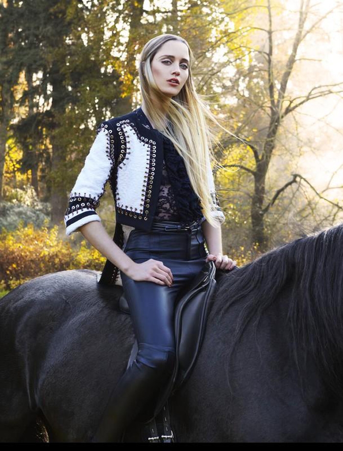 Mojeh杂志2015年1月-捕捉户外优雅的马术时尚精神图片