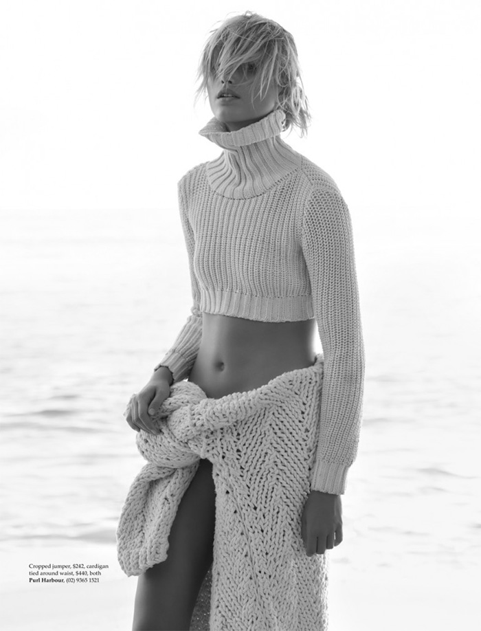 路易丝・米克尔森-ELLE艾丽澳大利亚2015年2月-温暖温馨舒适的针织美诱女装秀---酷图编号8