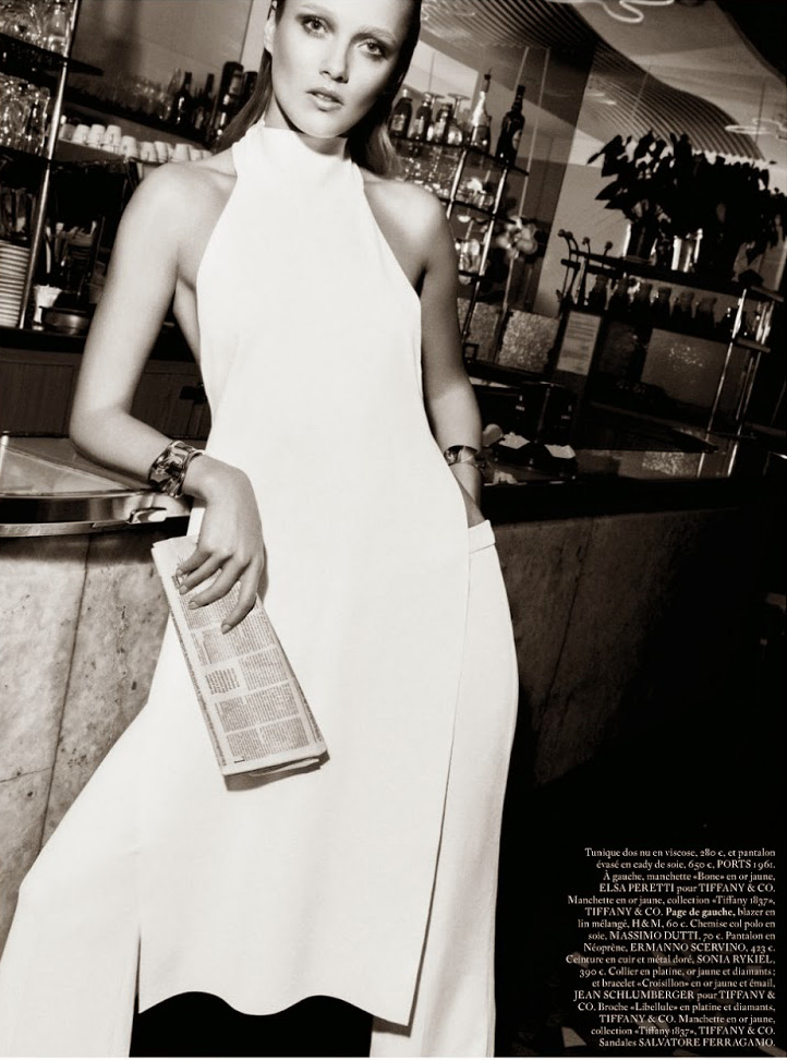 卡雯・佩特鲁-VOGUE时尚巴黎2015年2月-“白夜”风格的时尚魅力---酷图编号6